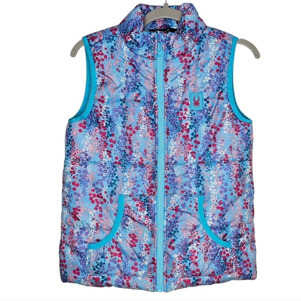 Spyder Kids' Blue and Pink Puffer Vest